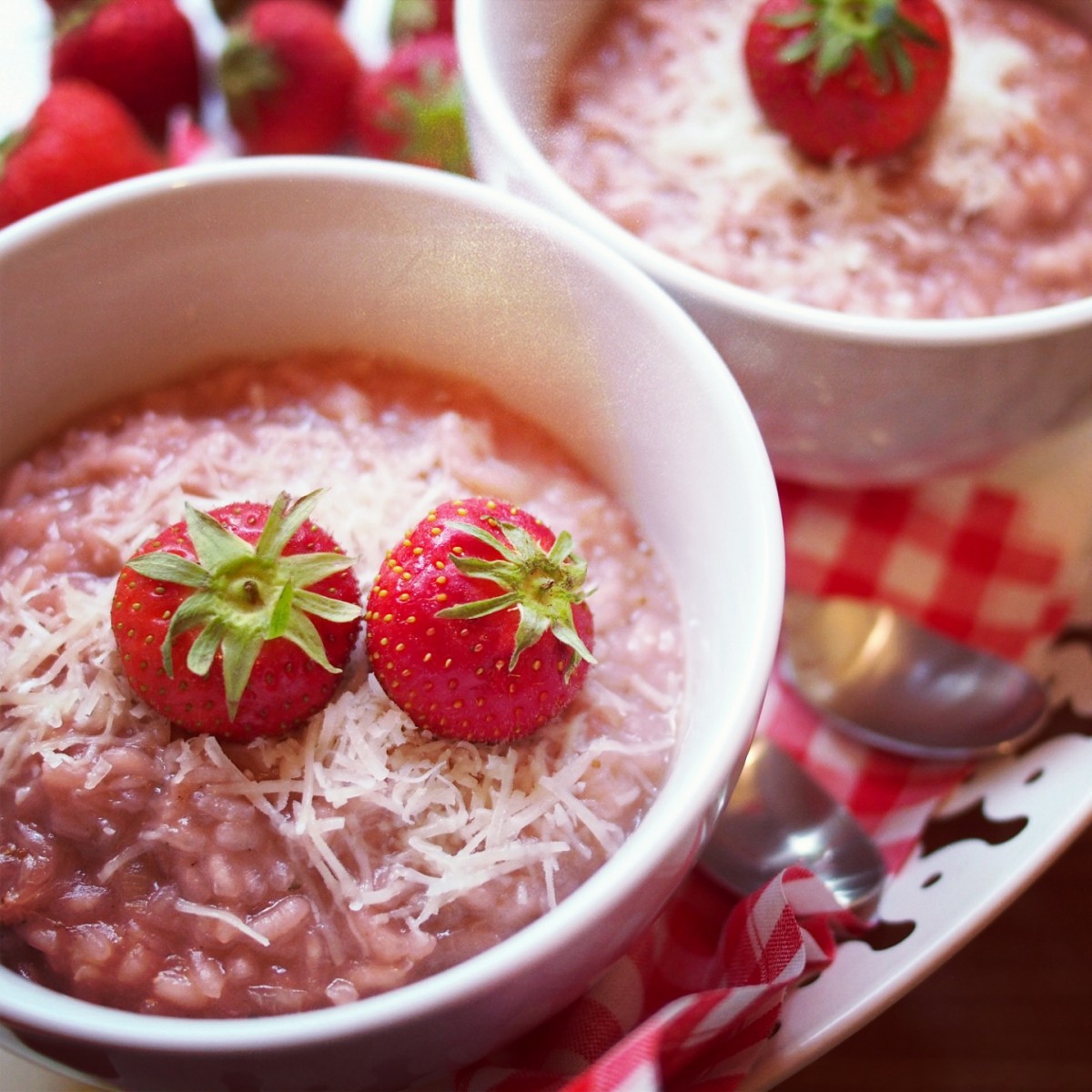 Rosa Riso oder Erdbeerrisotto