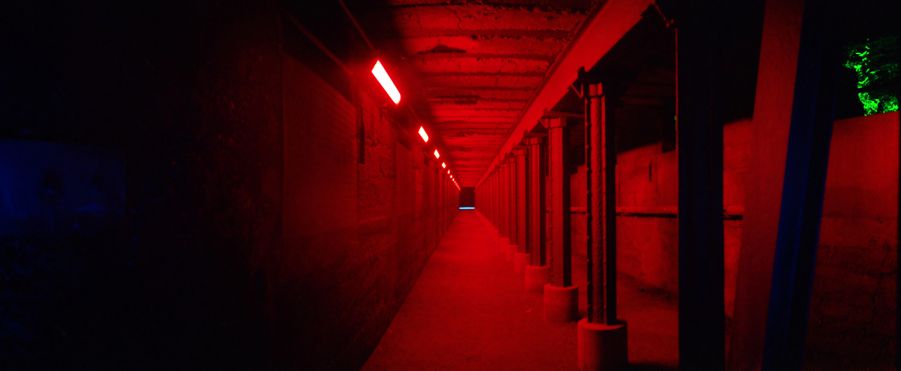 Nacht im Duisburger Landschaftspark - aufgenommen mit einer Lomography Horizon Perfekt