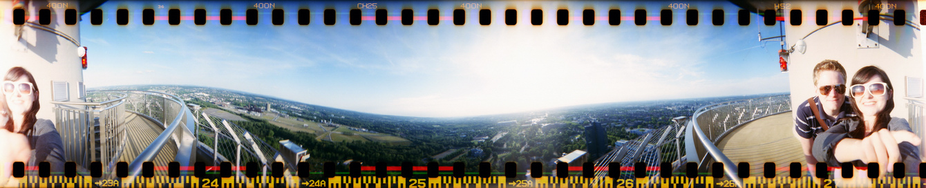 Westfalenpark Dortmund, Aussicht vom Fernsehturm "Florian" - Panorama mit der Lomography Spinner 360° by "Fee ist mein Name"