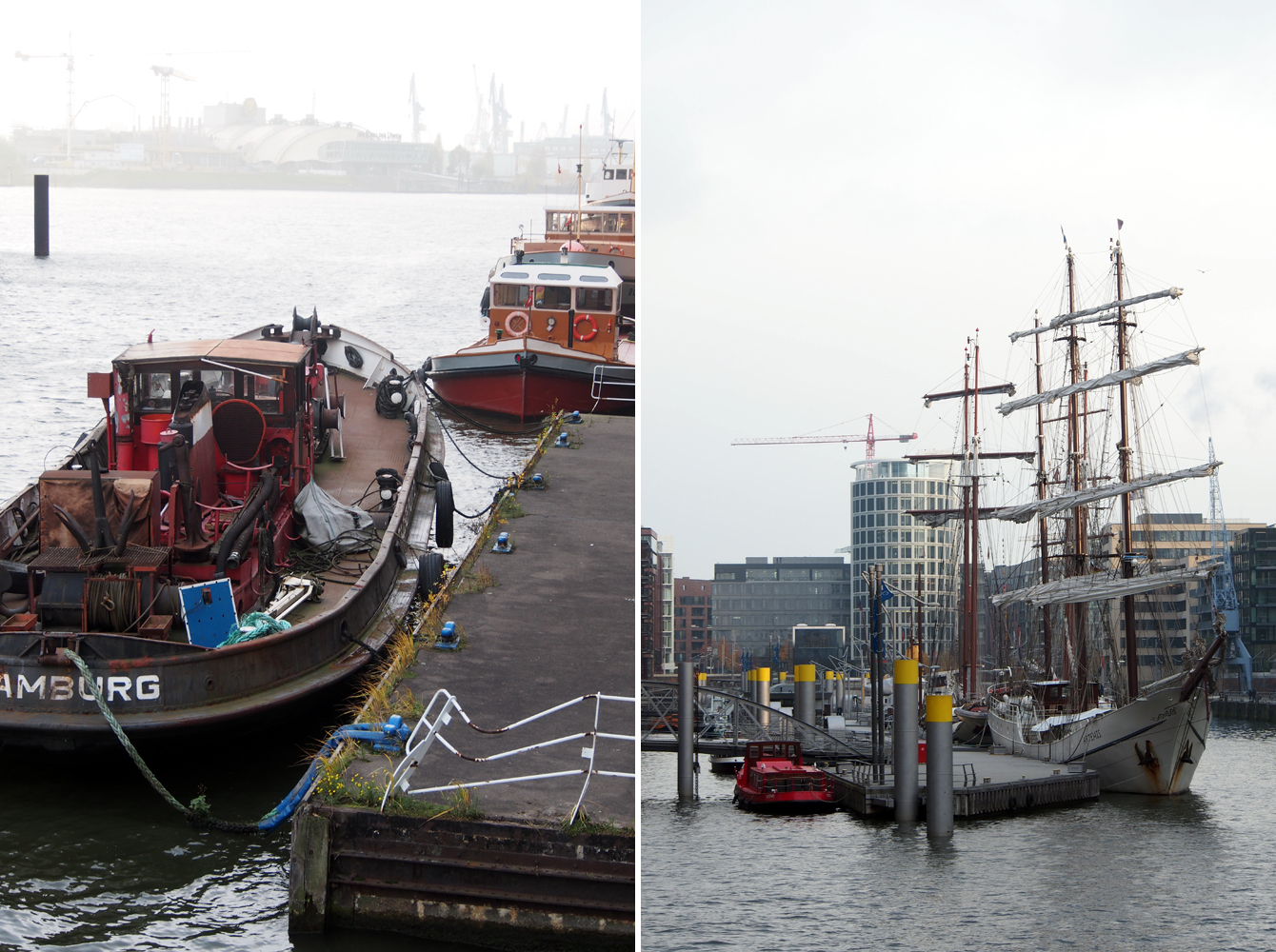 Hamburger Hafen - Szenerie nahe der Speicherstadt