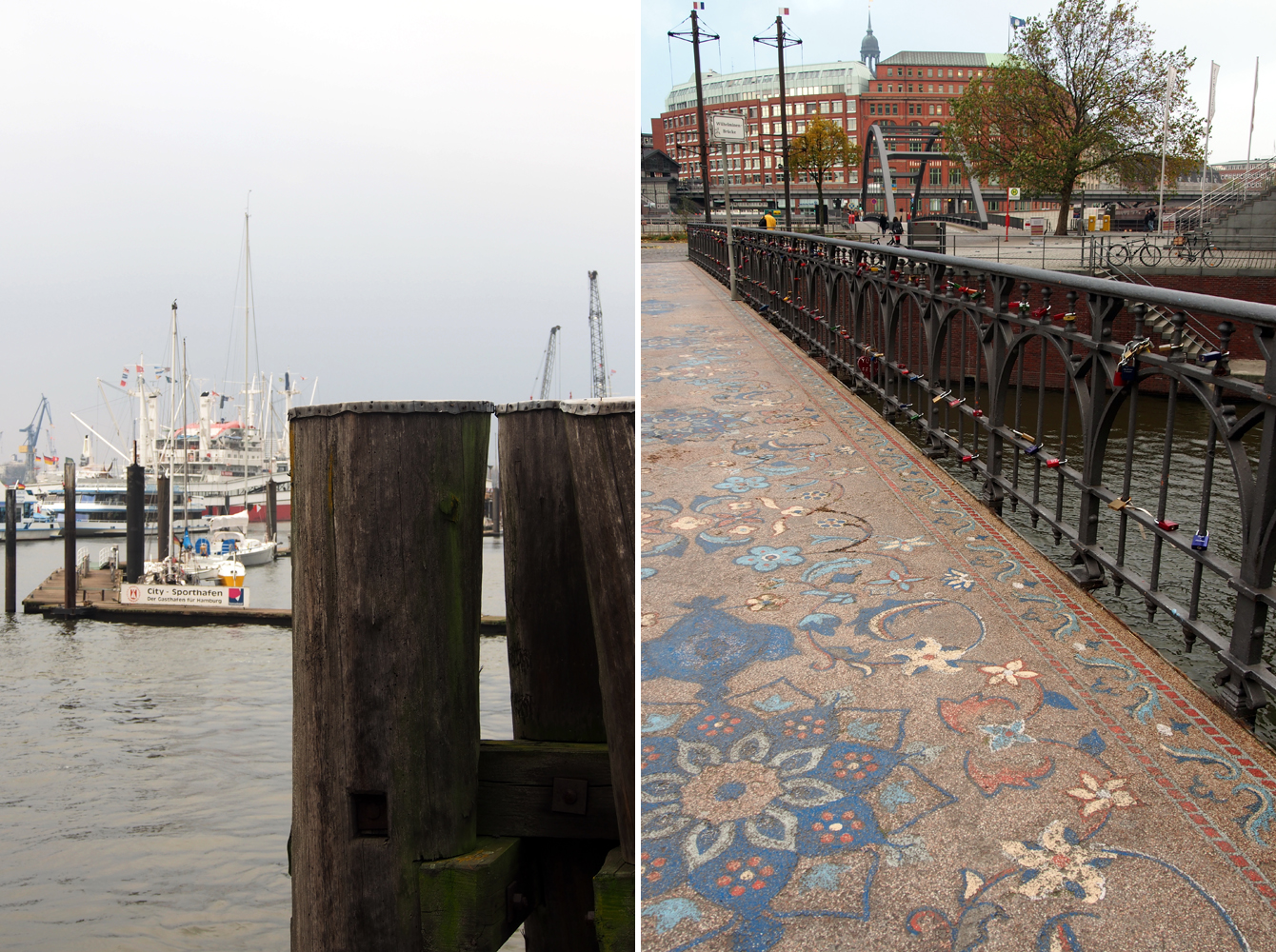 Hamburger Hafen - Szenerie nahe der Speicherstadt