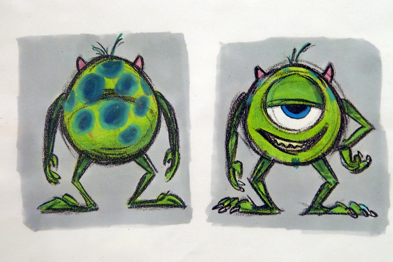 Ausstellung "Pixar - 25 Years of Animation" - Skizzen und Zeichnungen - Rechte für die abgebildeten Figuren und Kunstwerke liegen bei Pixar, Bildrechte bei "Fee ist mein Name"