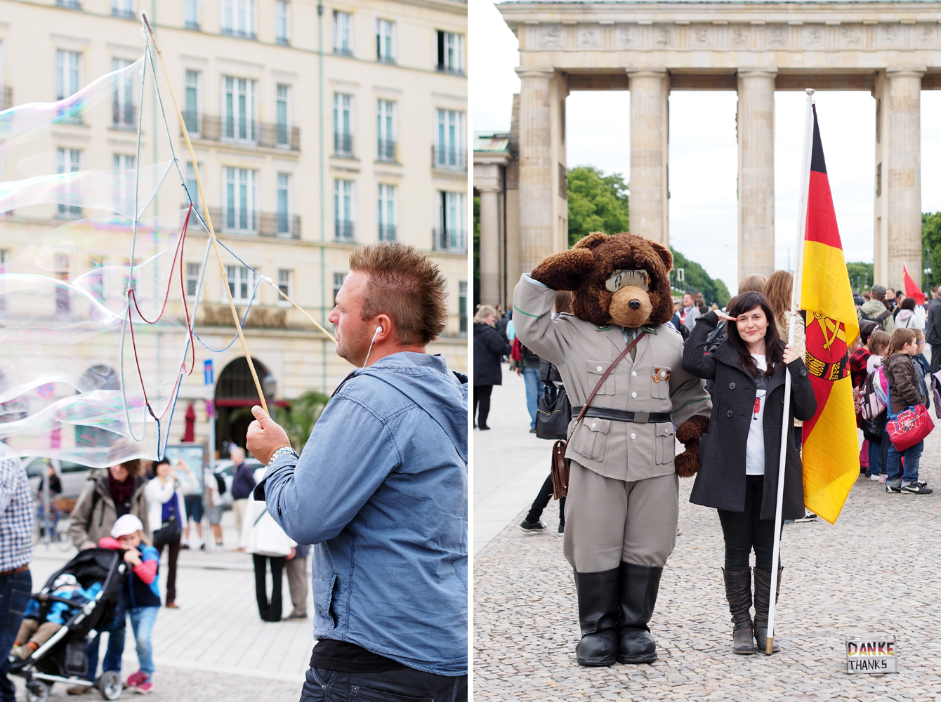 Straßenkünstler vor dem Brandenburger Tor - "Fee ist mein Name"