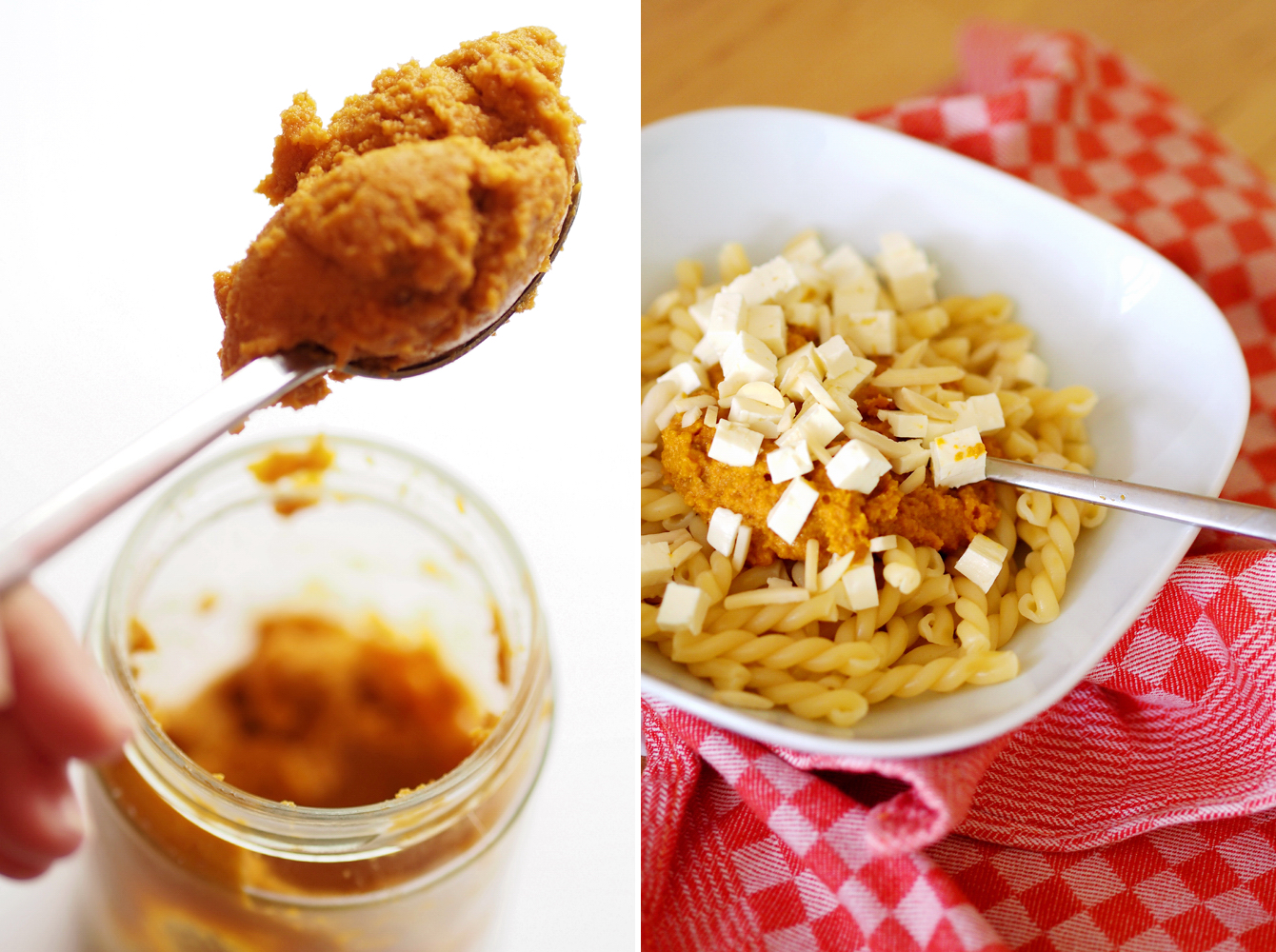 Möhrenpesto mit Mandeln und Tomate - "Fee ist mein Name" // Carrot pesto with almonds and tomato