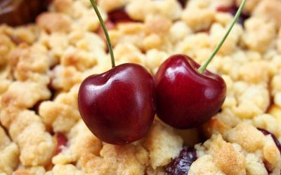 Rezept für Kirsch-Pfirsich-Crumble - "Fee ist mein Name"