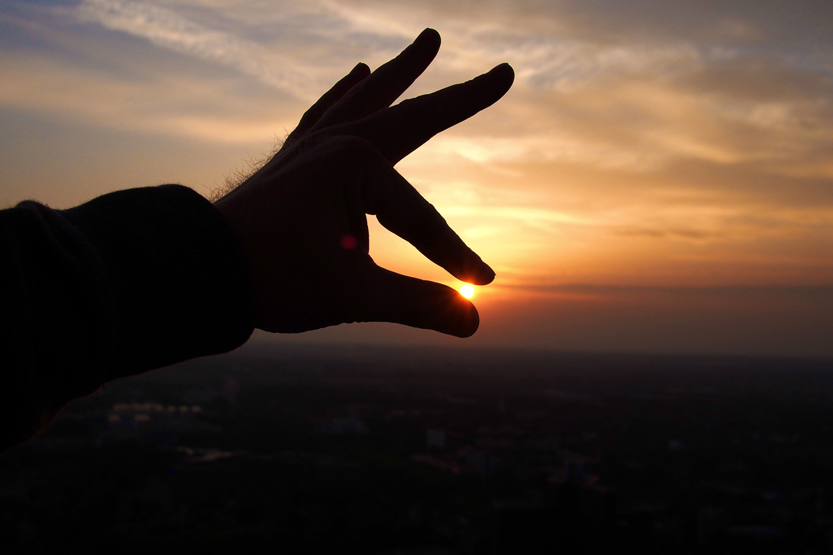 Sonnenuntergang vom Florianturm aus - "Fee ist mein Name"