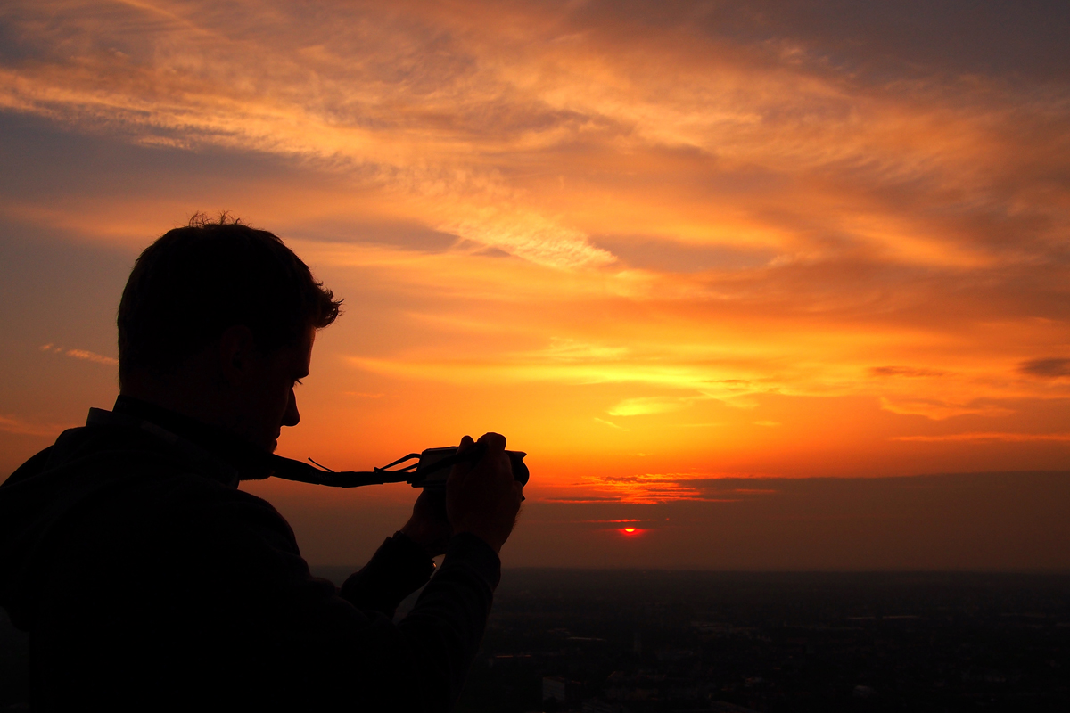 Sonnenuntergang vom Florianturm aus - "Fee ist mein Name"