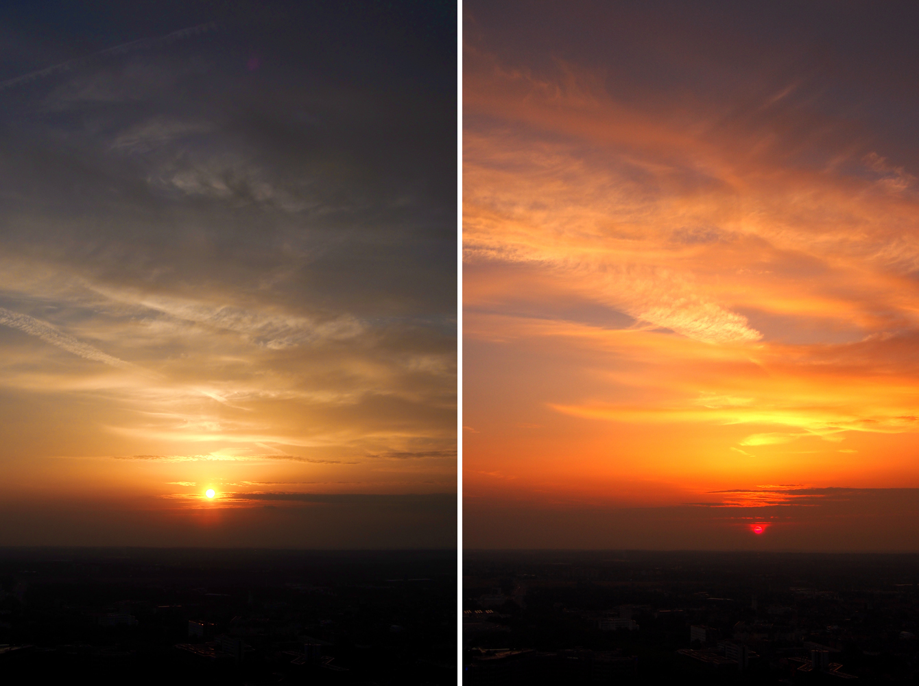 Sonnenuntergang vom Florianturm aus - "Fee ist mein Name"