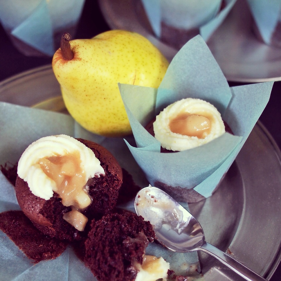 Birne Helene Brownie Cupcakes - "Fee ist mein Name"