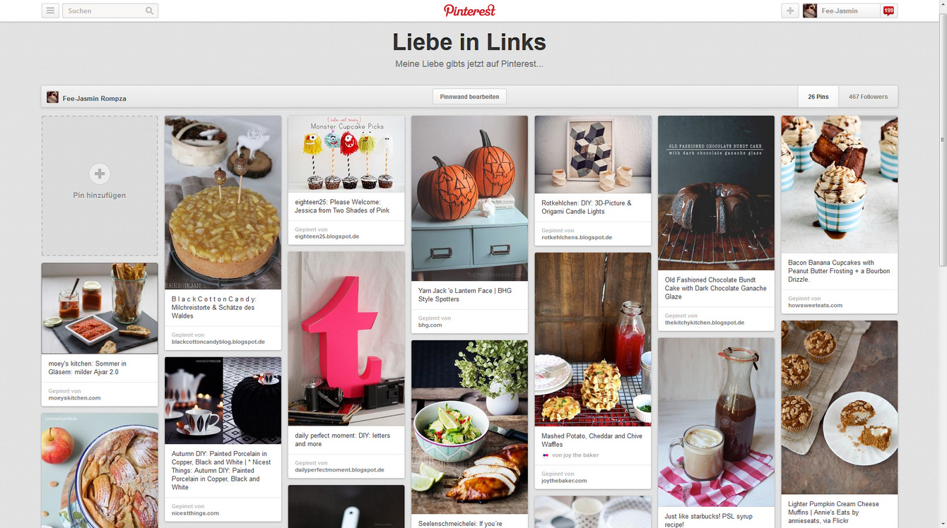 Liebe in Links Pinterest-Board - "Fee ist mein Name"