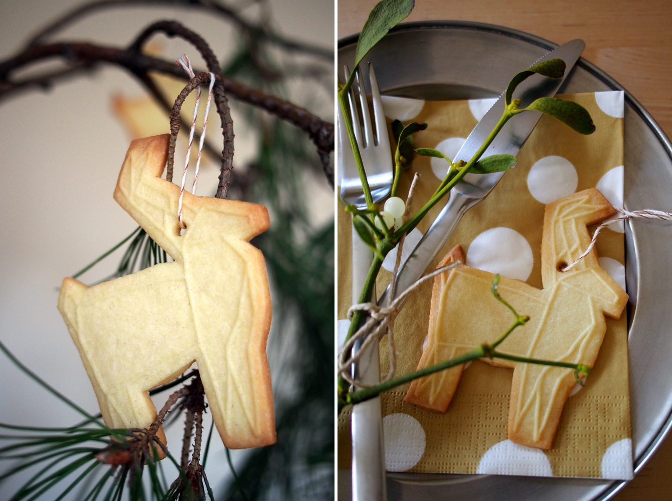Rudolf, das Linorigami-Rentier als essbarer Christbaumschmuck - "Fee ist mein Name" // eatable christmas tree ornaments origami style