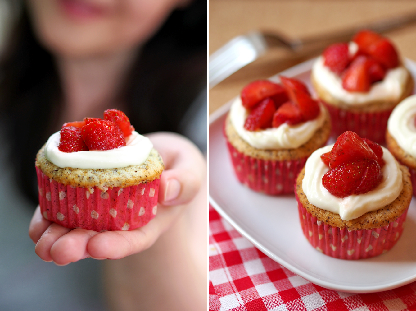 Sommerliche Limetten-Mohn-Muffins mit Erdbeernest | Fee ist mein Name