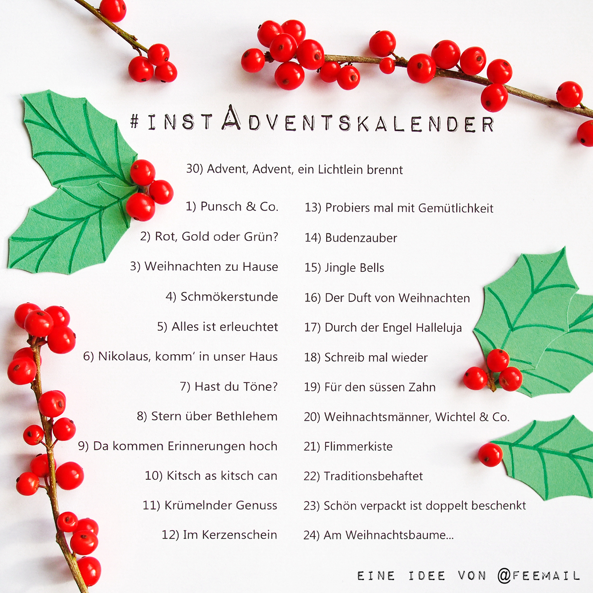 Hohoho – der #InstAdventskalender kommt