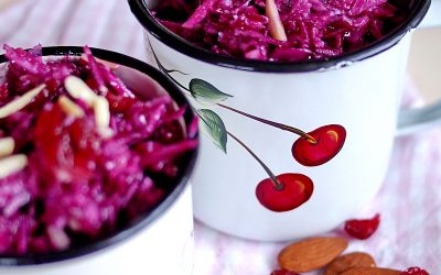 Winterlicher Rotkohlsalat mit Cranberries und Mandeln - "Fee ist mein Name"