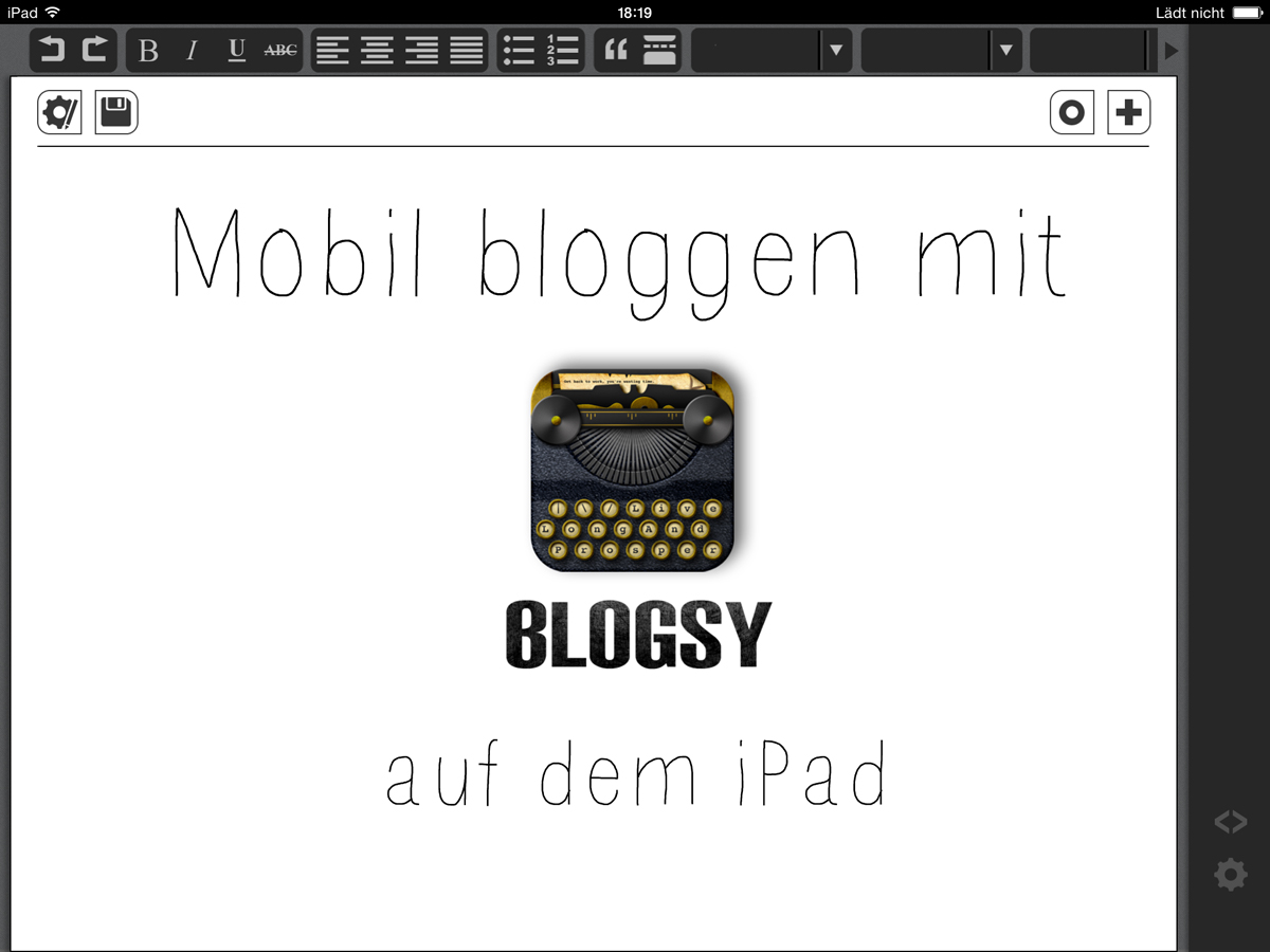 Mobil bloggen mit Blogsy