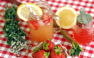 Rezept für Erdbeer-Rhabarber-Sirup mit Waldmeister - "Fee ist mein Name"