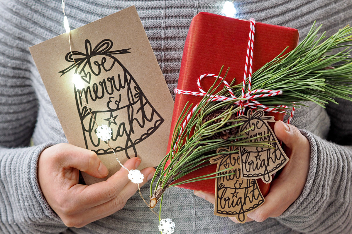 "Be Merry & Bright" - Weihnachtskarten-Freebie 2017 - "Fee ist mein Name"