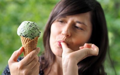 Rezept für Schoko-Minz-Eis mit Sirup aus echter Scokominze - "Fee ist mein Name"