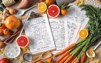 Rezept-Doodle-Kalender-Freebie 2018 - von "Fee ist mein Name"