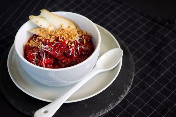 Rezept für Rote-Bete-Birnen-Risotto mit/ohne Alkohol | Fee ist mein Name