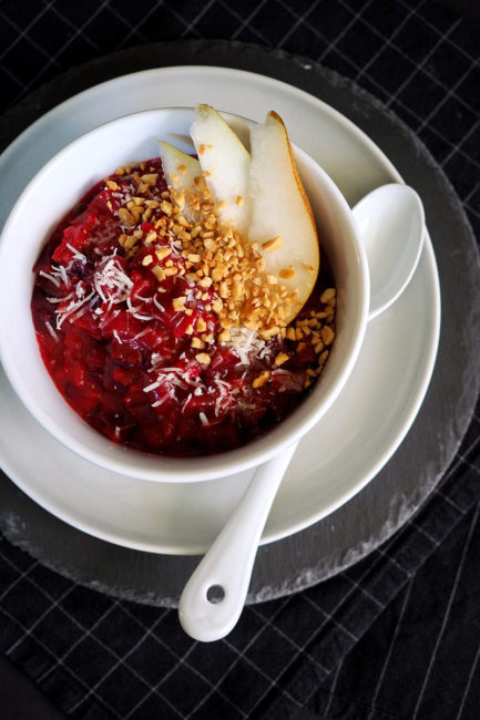 Rezept für Rote-Bete-Birnen-Risotto mit/ohne Alkohol | Fee ist mein Name